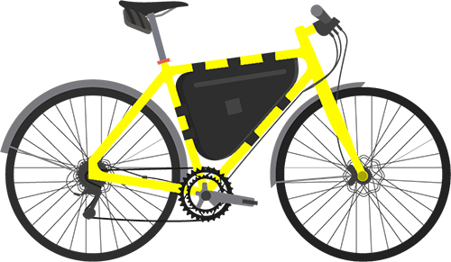 Bicycle With Frame & Seat Bag