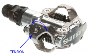 How to adjust bike pedal tension