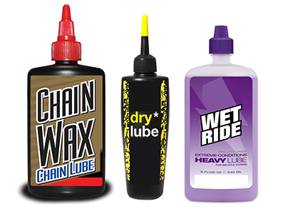 Differences between wet, dry and wax bicycle chain oils