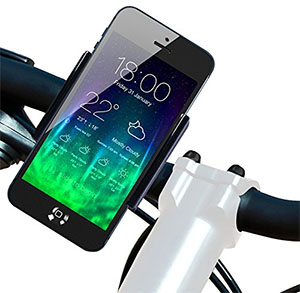 A smartphone with holder for training tracking