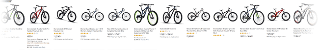 Selection of Diamondback Mountain Bikes on Amazon