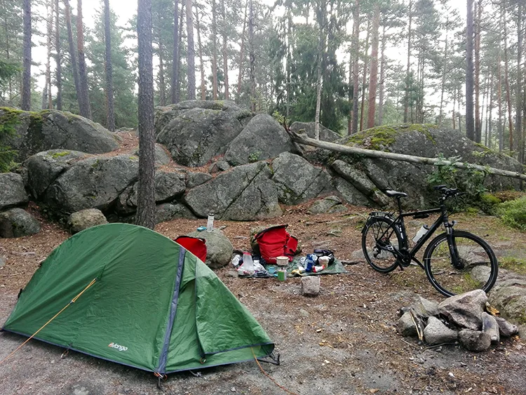 bicycle touring camping spot