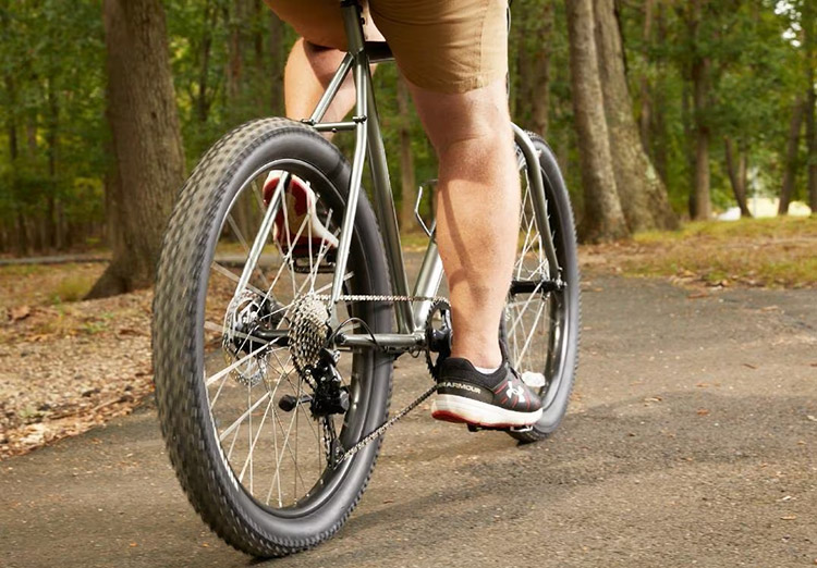 man riding a bike for heavy people