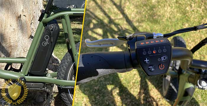 Image copyright: Bicycle-Guider.com LCD display and battery of a RadRunner