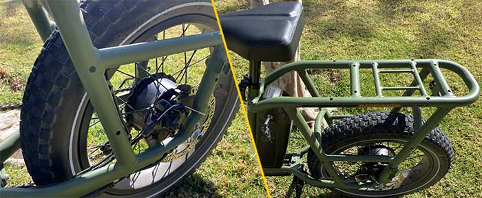 Rear rack of a radrunner