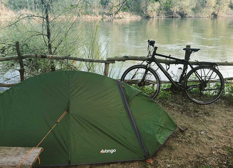 Bike and tent