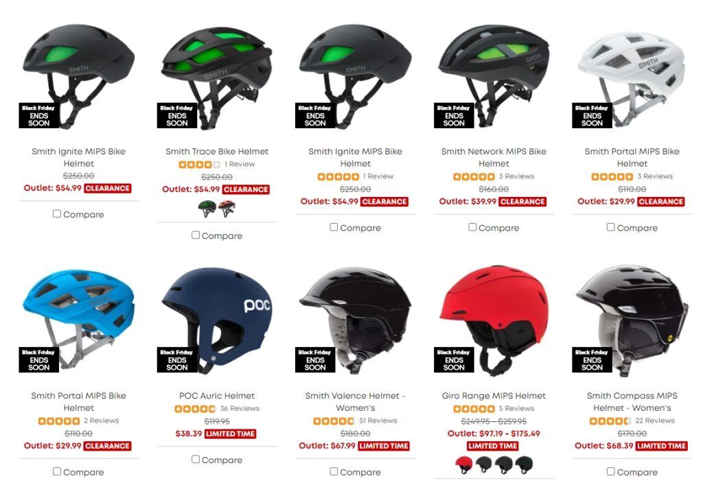 Bike helmet black friday deals on evo.com