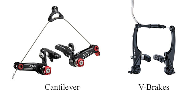 Cantilever and V-brakes