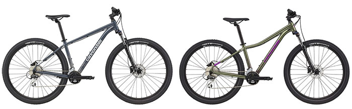 Men's and women's bike side by side