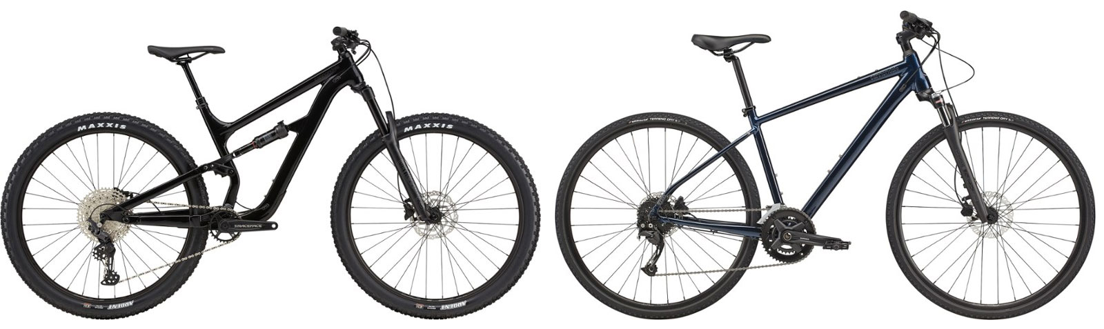 Frame differences between hybrid bikes and mountain bikes