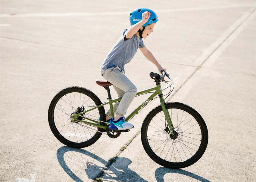 boy riding a 24 inch bike by Cleary Bikes brand