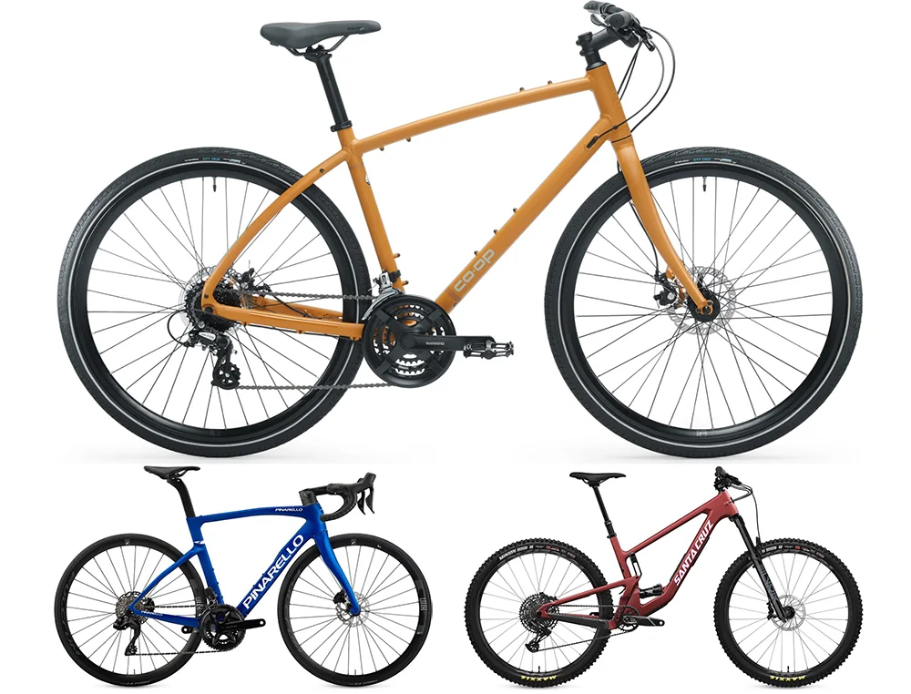 road bike vs mountain bike vs hybrid bike