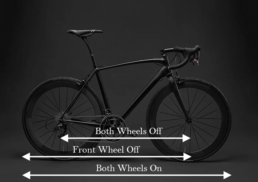 instructions for measuring a bicycle to fit bike box dimensions