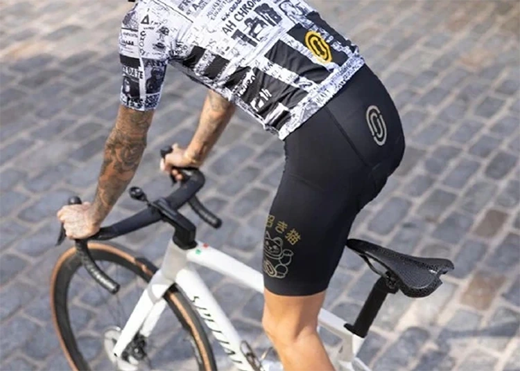 male cyclist wearing cycling bib shorts