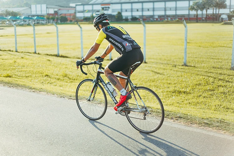 man doing cycling workout