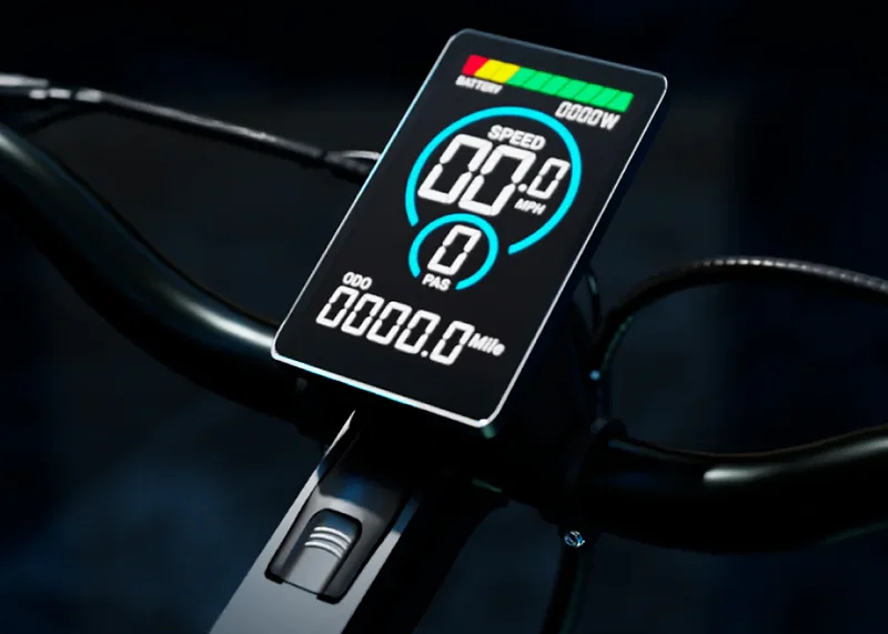 closeup of the LCD screen on Lectric ONE ebike
