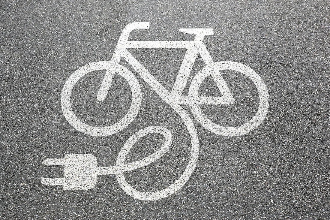 electric bike sign