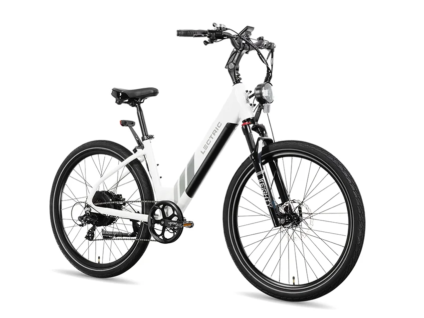 lectric express white electric commuter bike