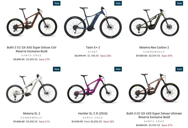 emtb sale on mikes bikes